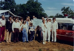 Faist VAC founders and community members at the 1977 groundbreaking ceremony